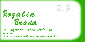 rozalia broda business card